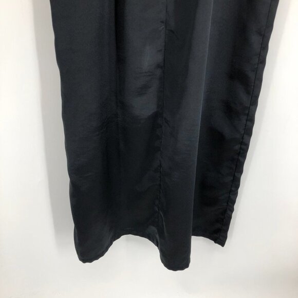 Vintage Giussepe Spinelli Black Satin Full Length Nightgown sleeveless maxi ~M - Picture 8 of 12